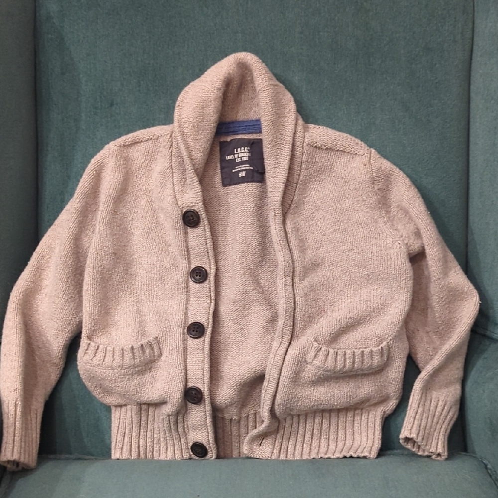H&M || Toddler Boy's 2-4Y || Neutral cozy knit cardigan